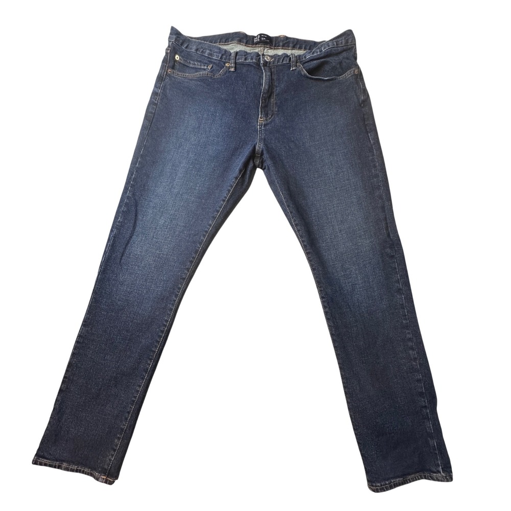 Gap Jeans Mens 38x32 (38x30) Blue Slim Medium‎ Dark Tint Denim Stretch 841612-00
